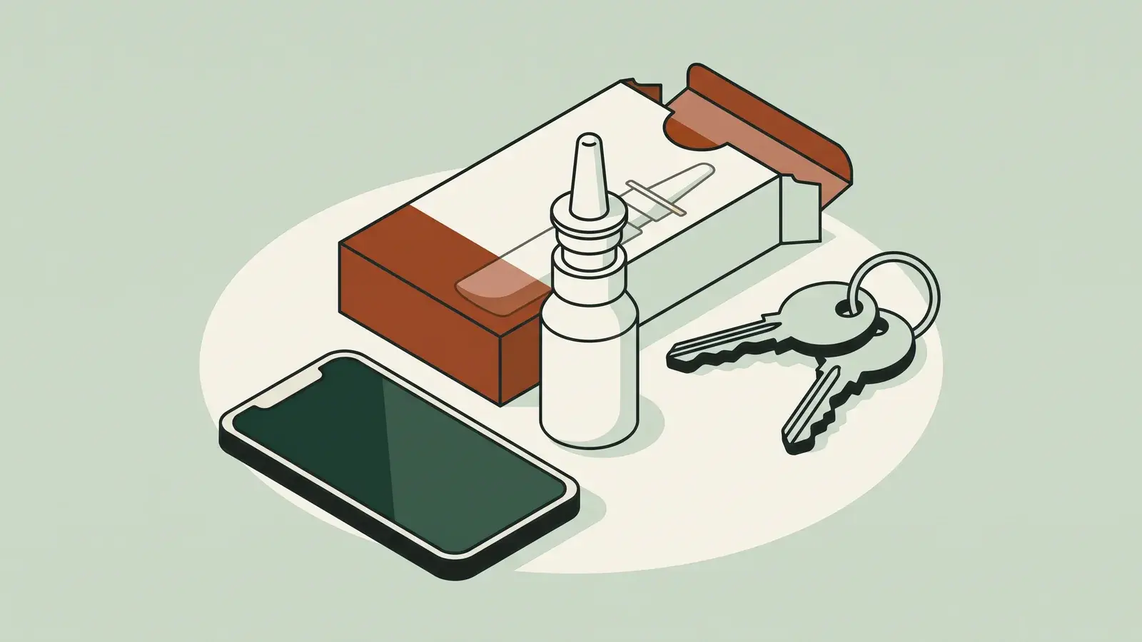 Spotting an opioid overdose, calling 911 and giving Narcan nasal spray, with free naloxone at NJ pharmacies: NJ Sober Living guide illustration